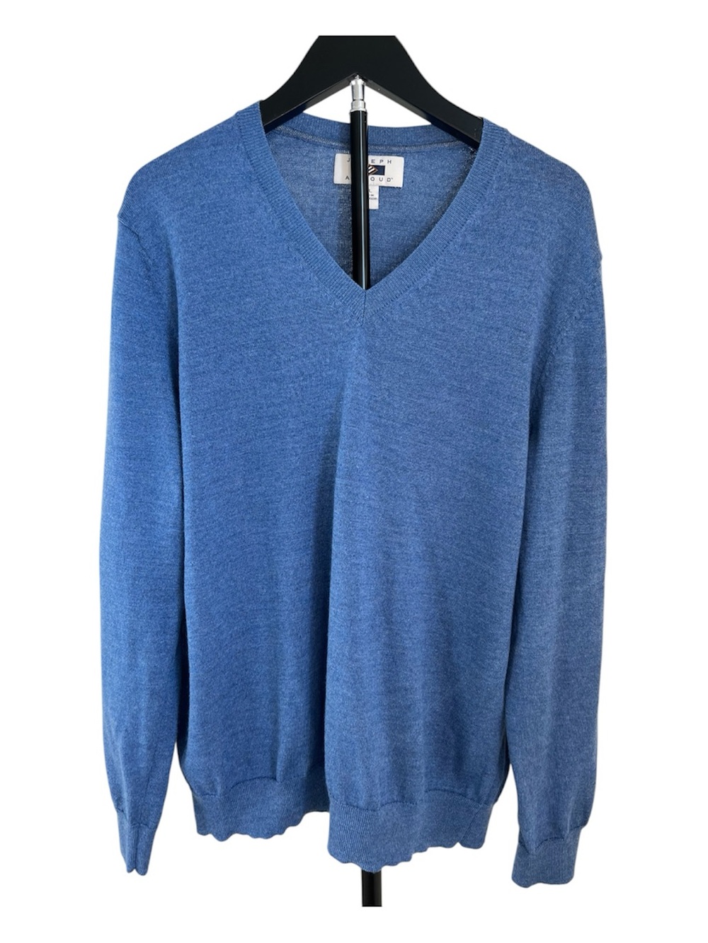 Men’s Joseph Abboud XL V-Neck Lightweight Pullover Sweater in Heathered Blue